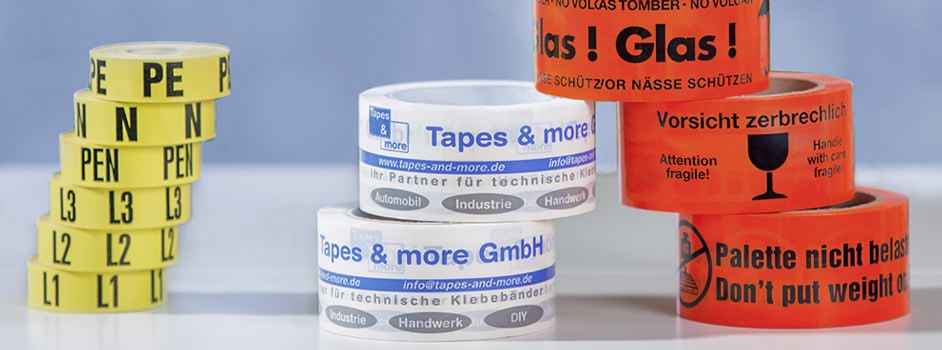 Adhesive tapes from the Tapes & more GmbH product range